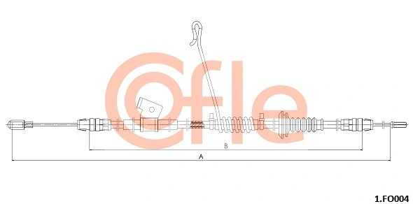 Cable Pull, parking brake 1.FO004