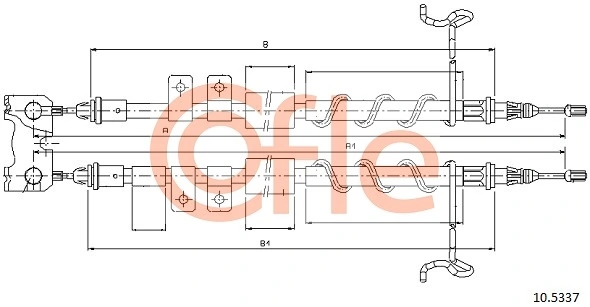 Cable Pull, parking brake 10.5337