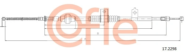 COFLE 17.2298 Cable Pull, parking brake