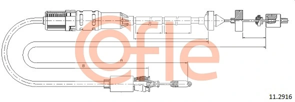 Cable Pull, clutch control 11.2916