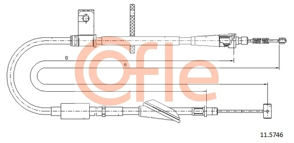 Cable Pull, parking brake 92.11.5746