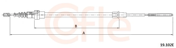 Cable Pull, parking brake 19.102E