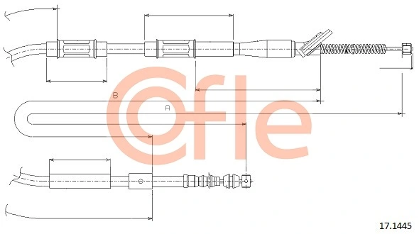 Cable Pull, parking brake 92.17.1445