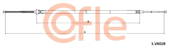 Cable Pull, parking brake 92.1.VK028