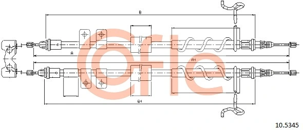 Cable Pull, parking brake 10.5345
