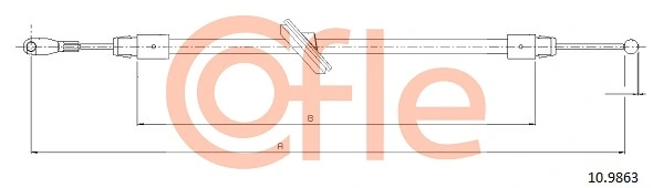 COFLE 10.9863 Cable Pull, parking brake