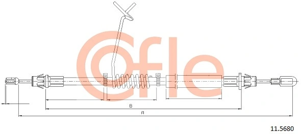 COFLE 11.5680 Cable Pull, parking brake