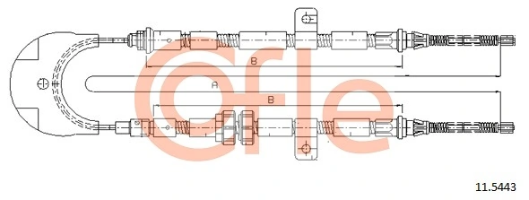 COFLE 11.5443 Cable Pull, parking brake