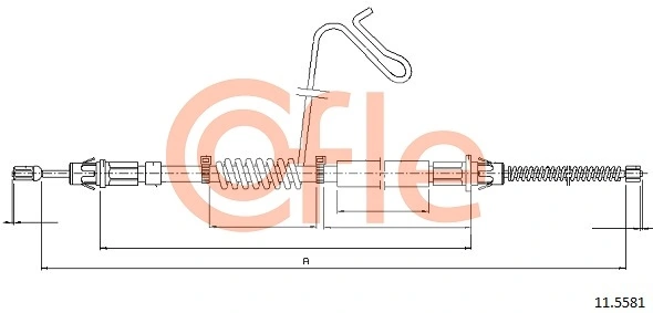 Cable Pull, parking brake 11.5581