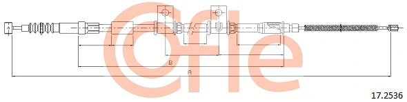 COFLE 17.2536 Cable Pull, parking brake