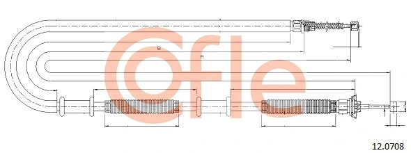 Cable Pull, parking brake 12.0708