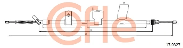 COFLE 17.0327 Cable Pull, parking brake