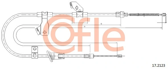 Cable Pull, parking brake 17.2123