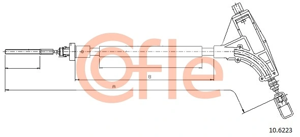 Cable Pull, parking brake 10.6223