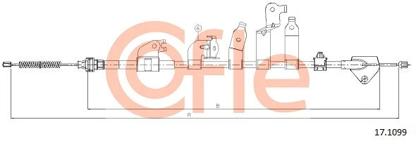 Cable Pull, parking brake 17.1099