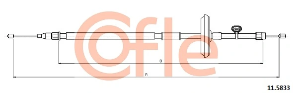 Cable Pull, parking brake 11.5833