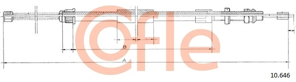 COFLE 10.646 Cable Pull, parking brake