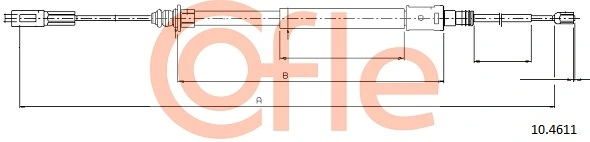 Cable Pull, parking brake 10.4611