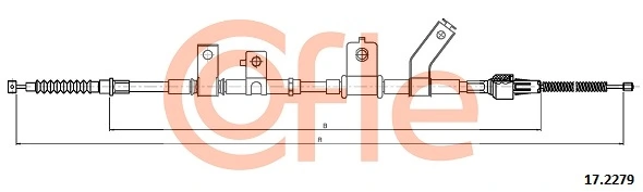 Cable Pull, parking brake 17.2279