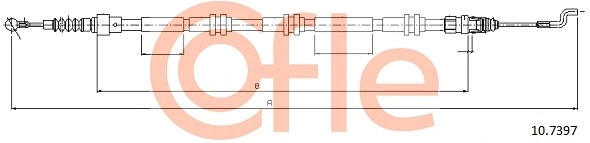 Cable Pull, parking brake 10.7397