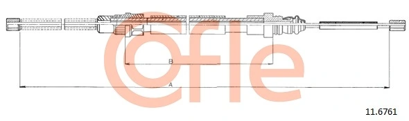 Cable Pull, parking brake 92.11.6761