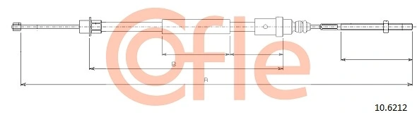 Cable Pull, parking brake 92.10.6212