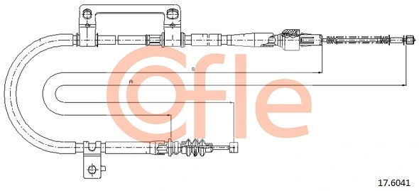 Cable Pull, parking brake 17.6041