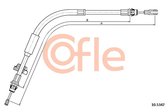 COFLE 10.5347 Cable Pull, parking brake