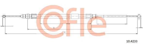 Cable Pull, parking brake 10.4233