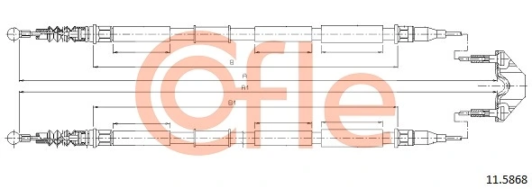 Cable Pull, parking brake 92.11.5868