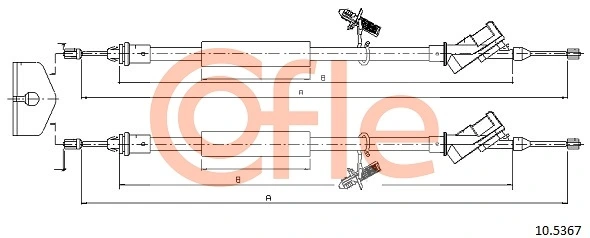 Cable Pull, parking brake 10.5367