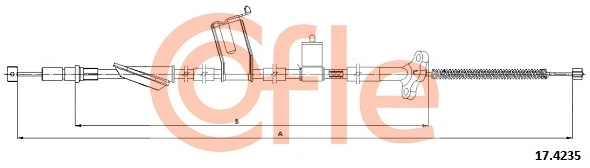Cable Pull, parking brake 17.4235