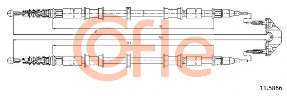 Cable Pull, parking brake 92.11.5866