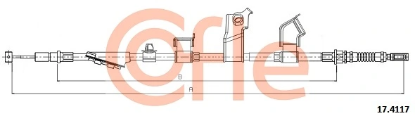 Cable Pull, parking brake 17.4117
