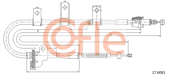 Cable Pull, parking brake 17.6061
