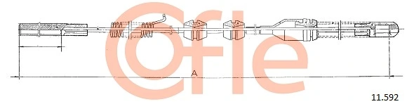 COFLE 11.592 Cable Pull, parking brake