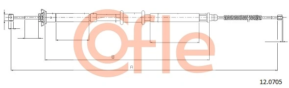 Cable Pull, parking brake 92.12.0705