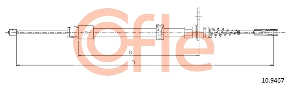 COFLE 10.9467 Cable Pull, parking brake