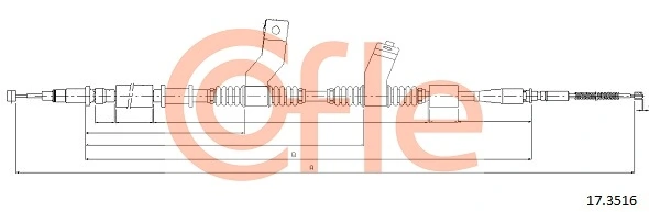 Cable Pull, parking brake 17.3516