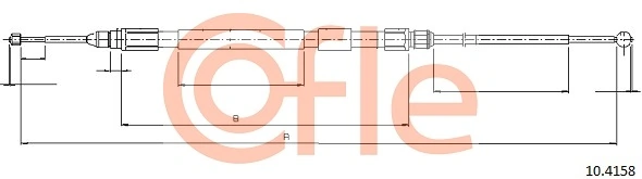 Cable Pull, parking brake 92.10.4158
