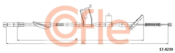 Cable Pull, parking brake 17.4239