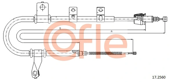 Cable Pull, parking brake 17.2560