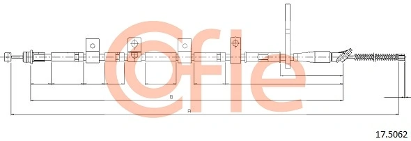 COFLE 17.5062 Cable Pull, parking brake