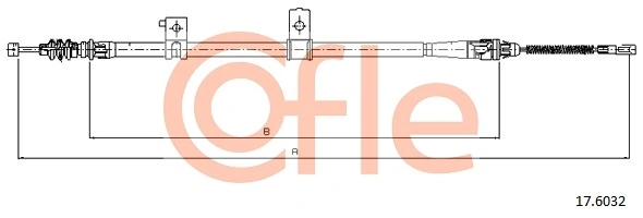 COFLE 17.6032 Cable Pull, parking brake