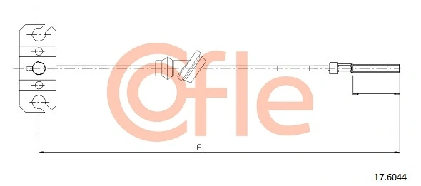 Cable Pull, parking brake 17.6044