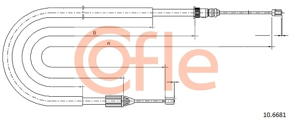 COFLE 10.6681 Cable Pull, parking brake