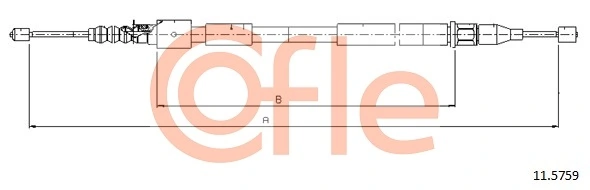 COFLE 11.5759 Cable Pull, parking brake