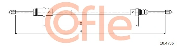 Cable Pull, parking brake 10.4736
