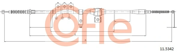 COFLE 11.5342 Cable Pull, parking brake