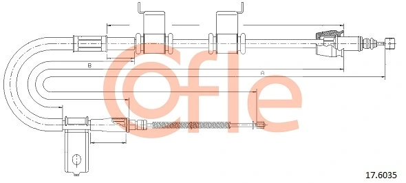 COFLE 17.6035 Cable Pull, parking brake